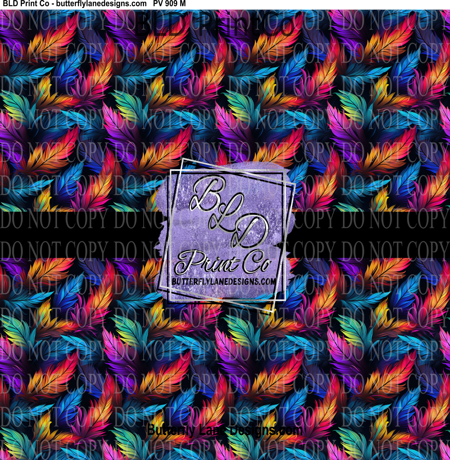Neon Feathers  PV909   Patterned Vinyl