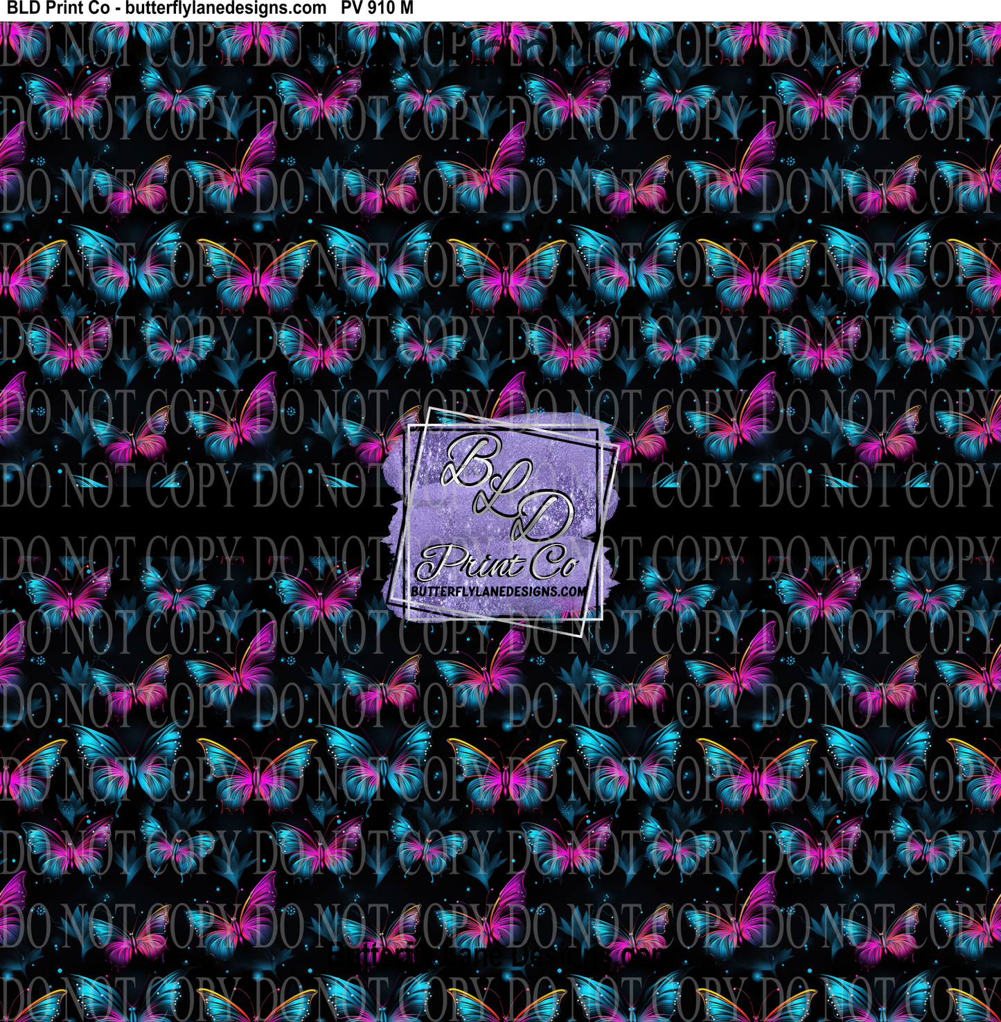 Neon Butterflies  PV910   Patterned Vinyl