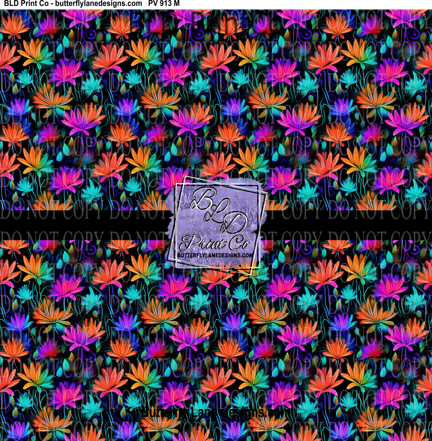 Neon Florals  PV913   Patterned Vinyl