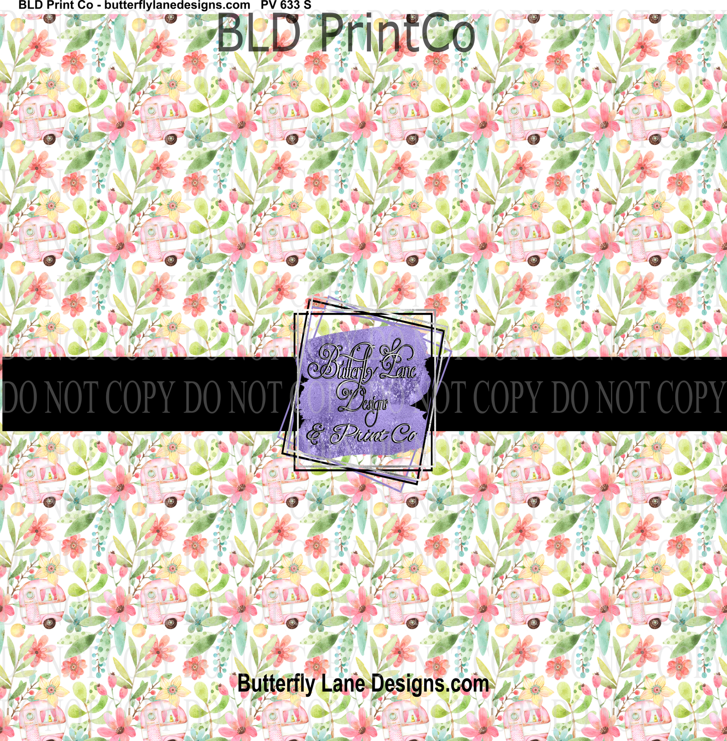 Pastel Happy Camper PV633 S-  Patterned Vinyl