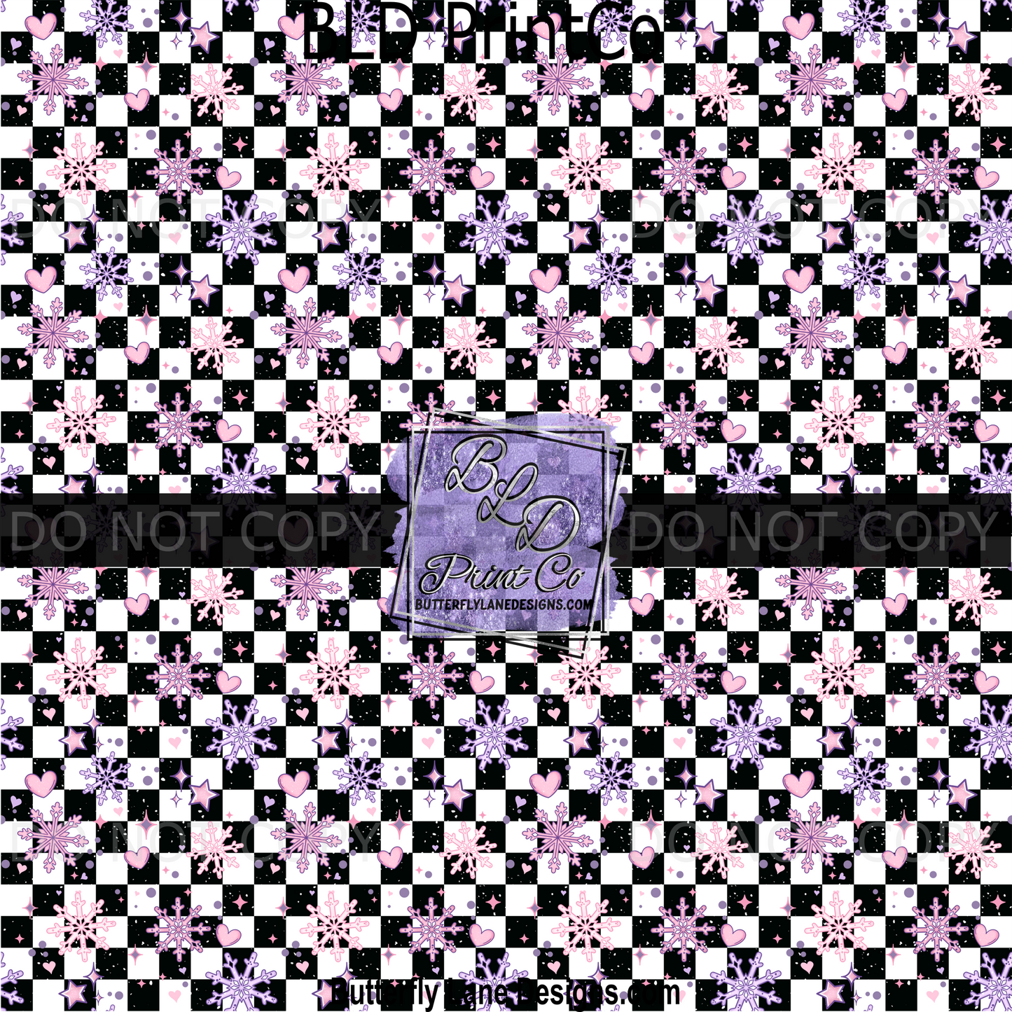 Pastel and Checker Snowflake PV 1587