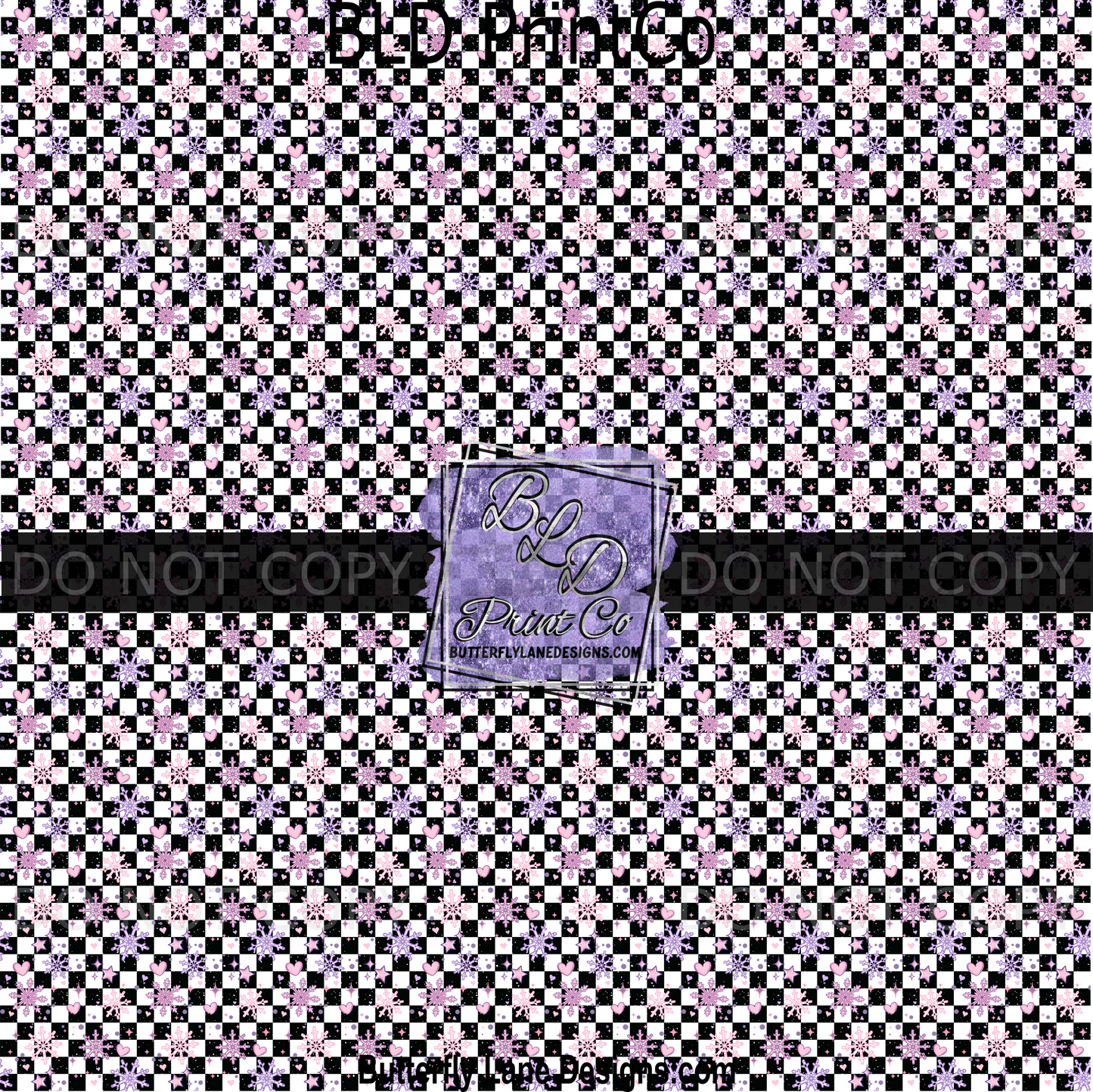 Pastel and Checker Snowflake PV 1587