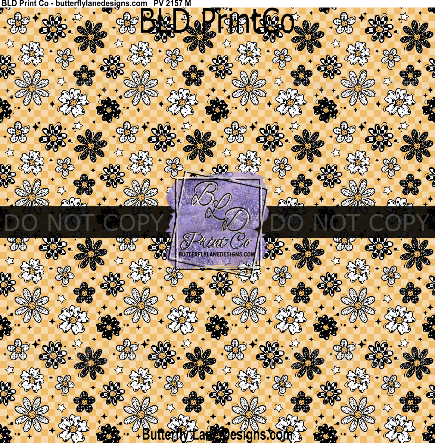 Patterned_Daisy _Yellow_Background PV 2157