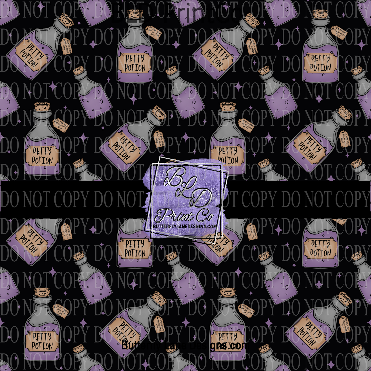 Petty Potion _Halloween Black Background PV 694 Patterned Vinyl