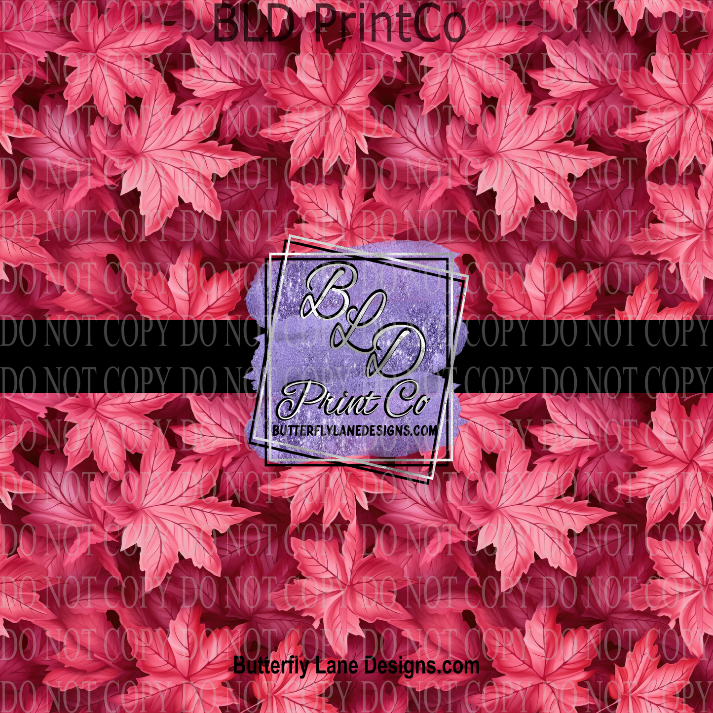 Pink Fall Leaves- PV 813 Patterned Vinyl
