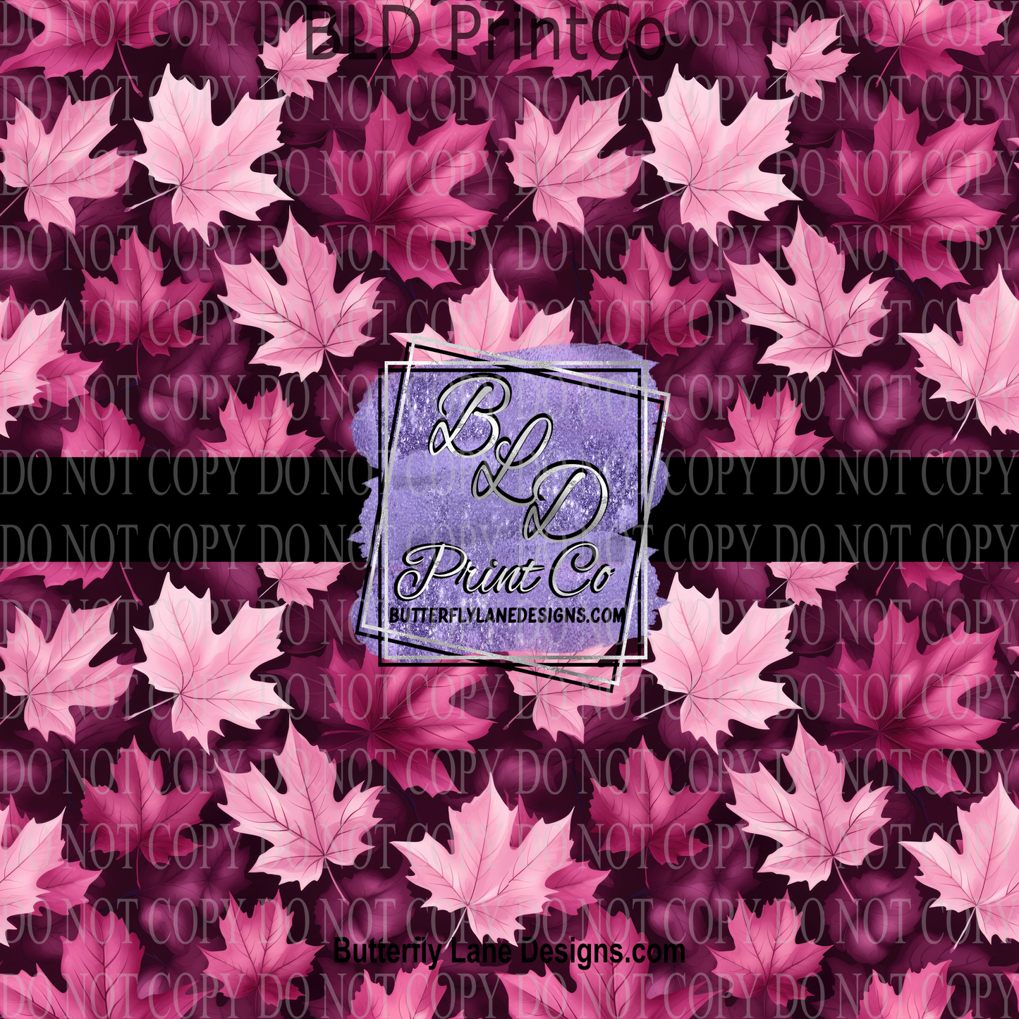 Pink Fall Leaves- PV 816 Patterned Vinyl