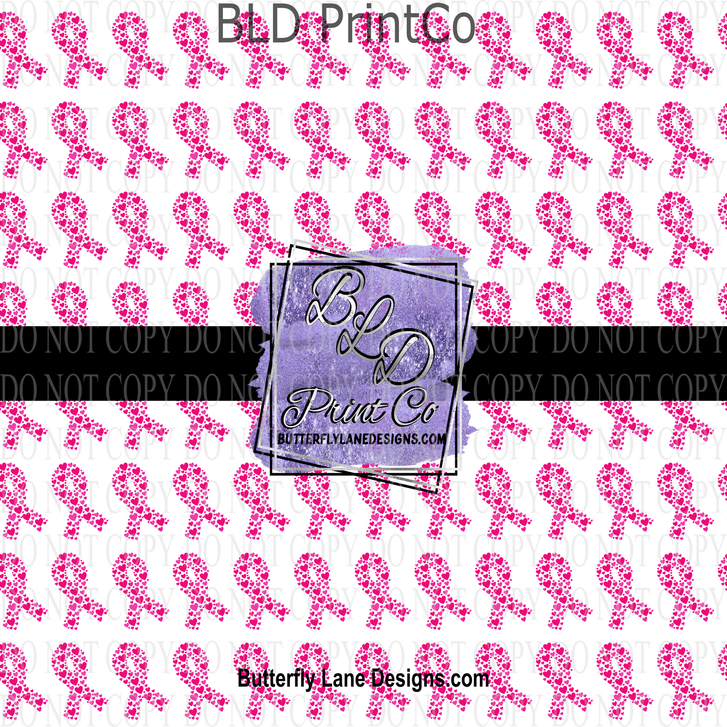 Pink heart awareness ribbons PV 785   Patterned Vinyl