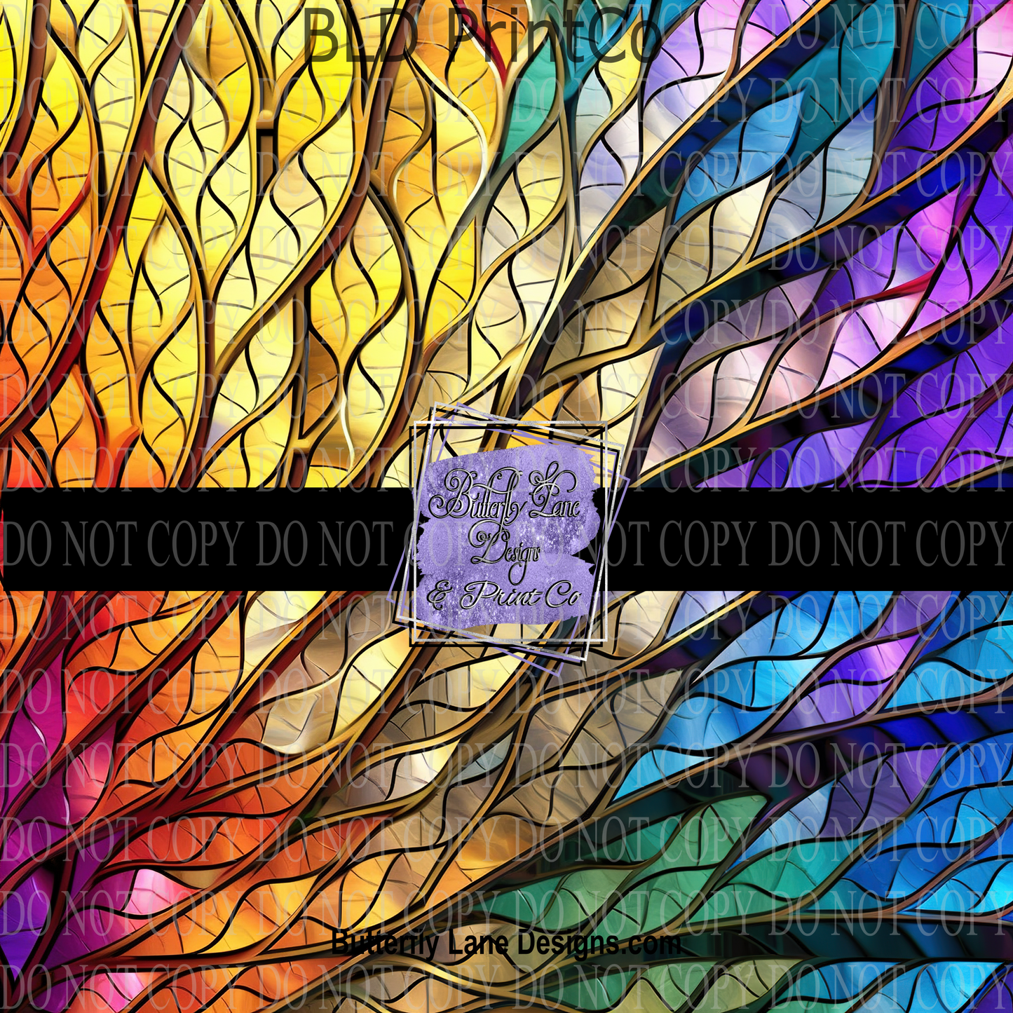 Rainbow Stained Glass 1 PV638 M   Patterned Vinyl