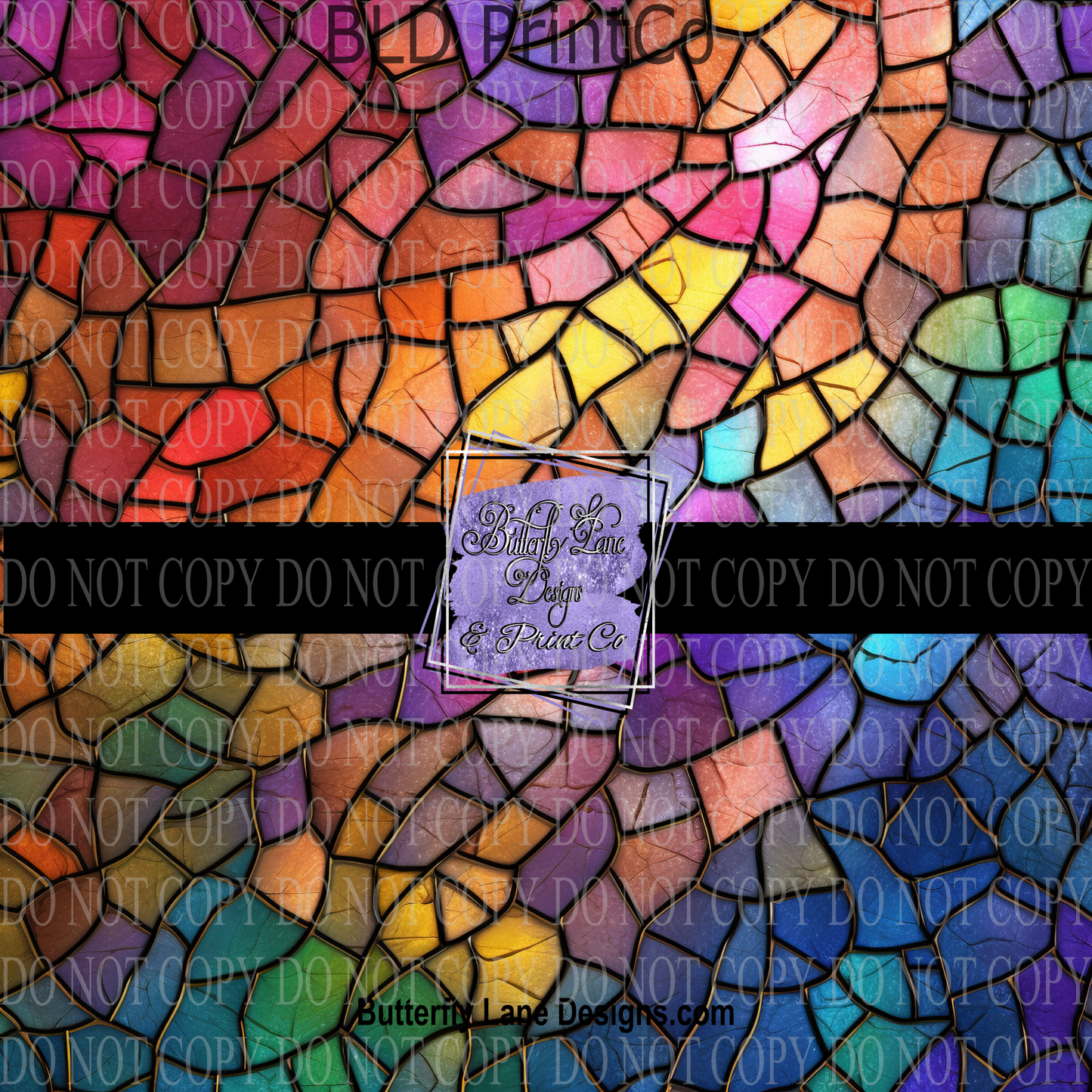 Rainbow Stained Glass 2 PV639 M  Patterned Vinyl