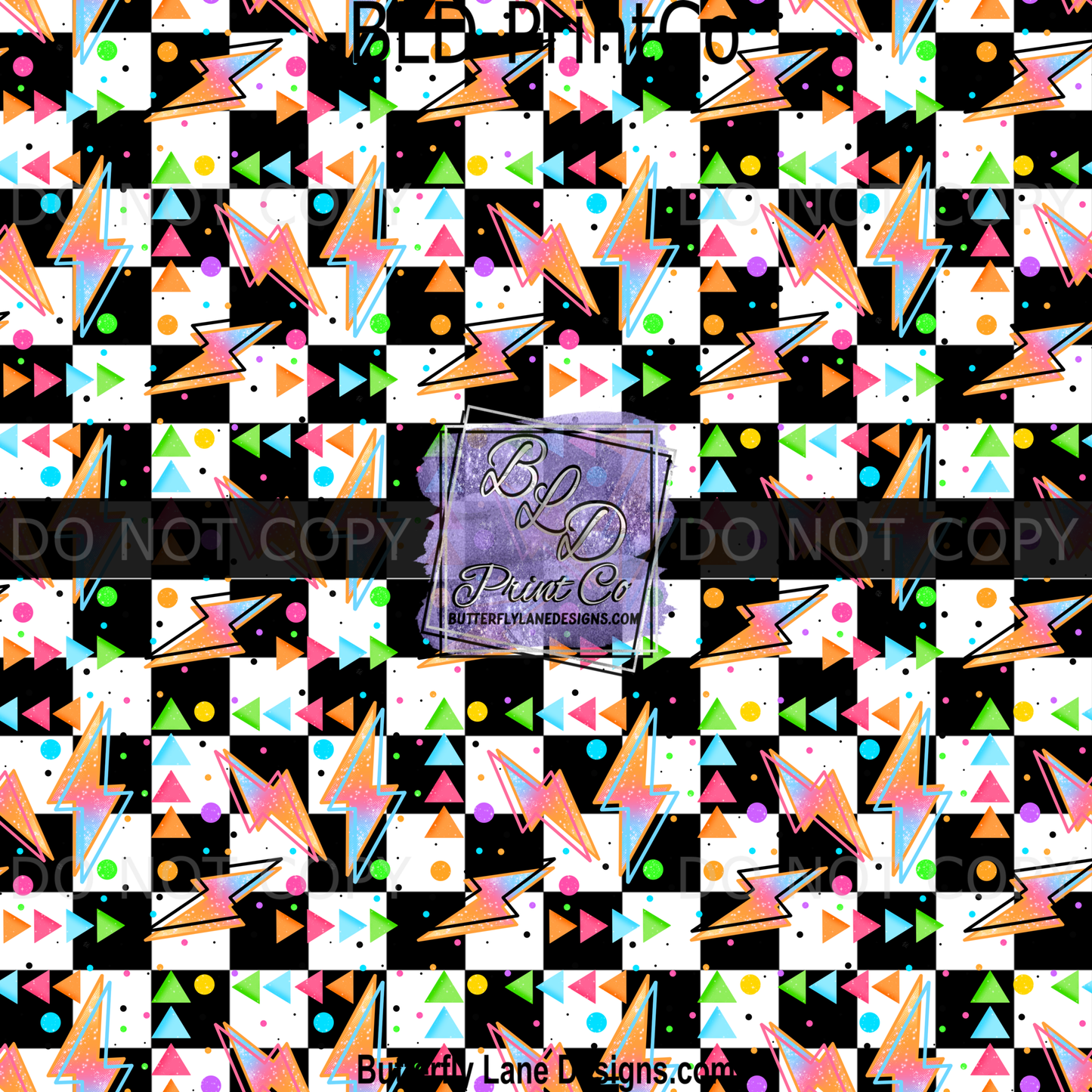 Retro Neon-black checkered BPV-117