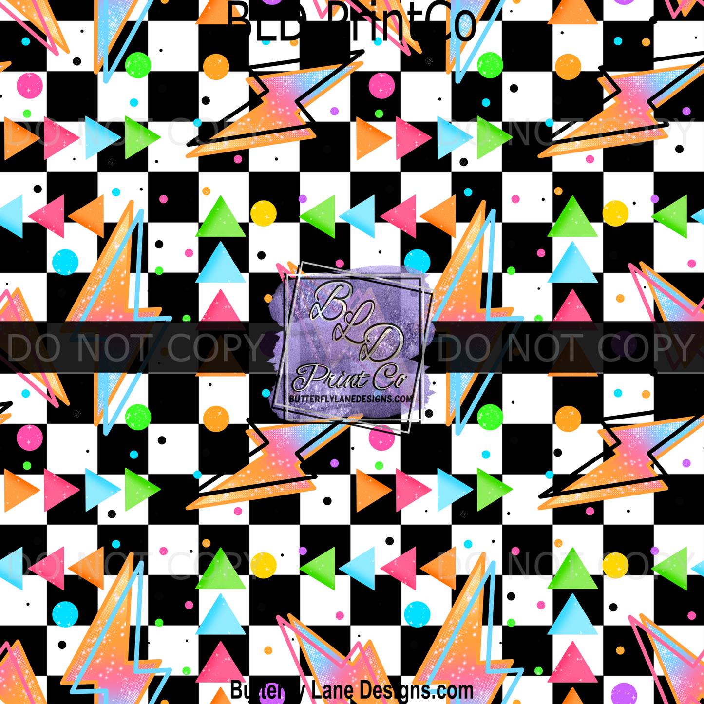 Retro Neon-black checkered BPV-117