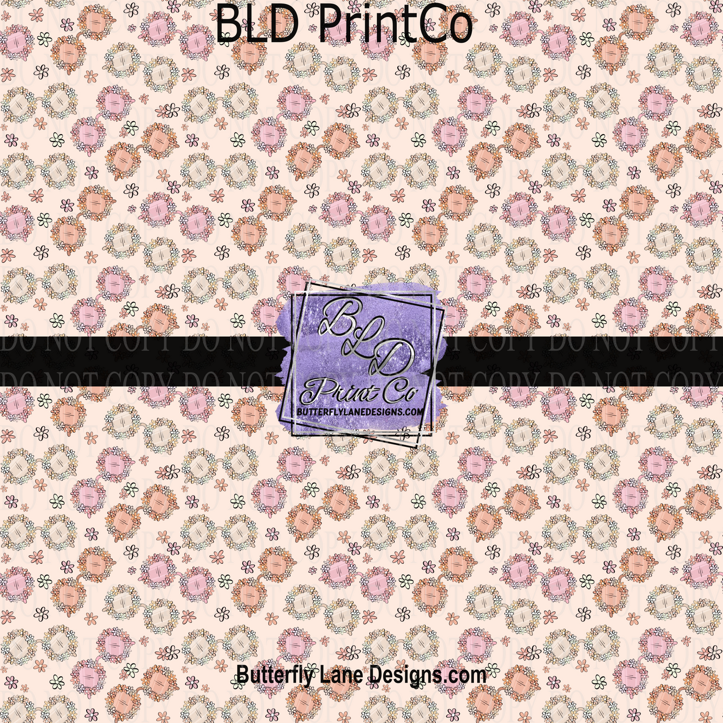 Retro style floral shades -PV 1154 - Pattern Vinyl