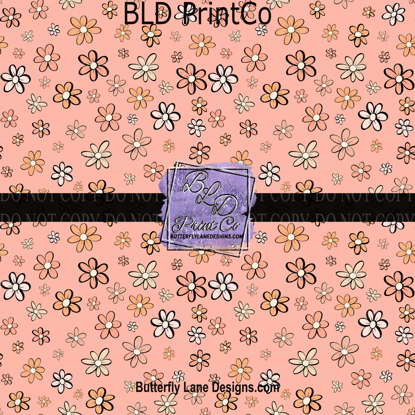 Retro style florals -PV 1153 - Pattern Vinyl