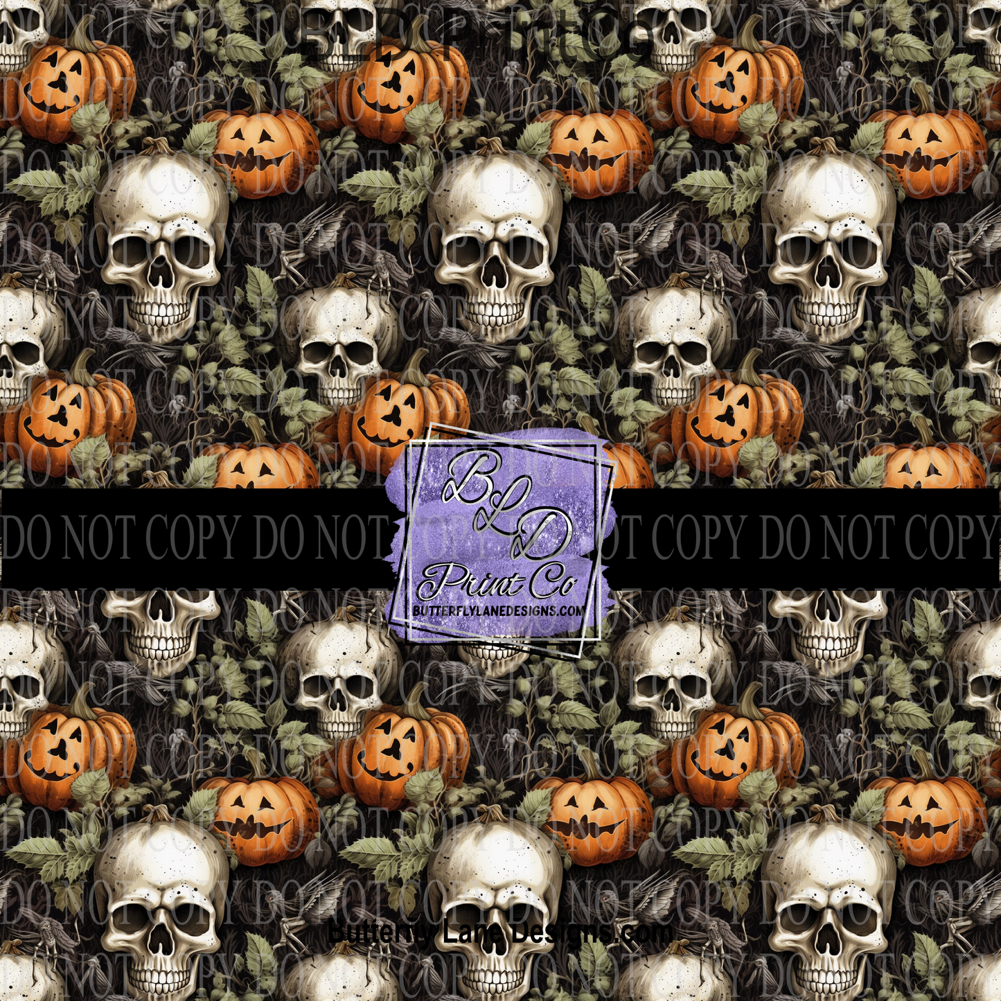 Skulls & Jack O' Lanterns PV 714 Patterned Vinyl