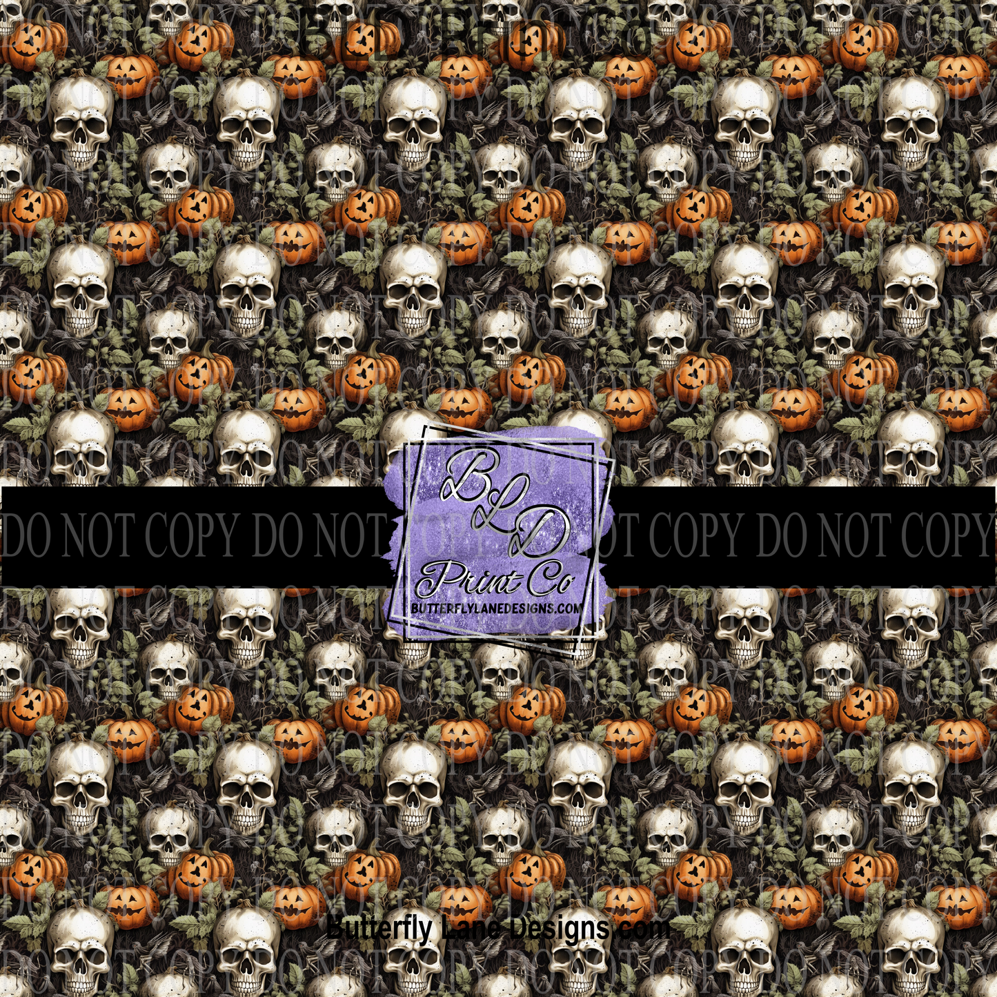 Skulls & Jack O' Lanterns PV 714 Patterned Vinyl