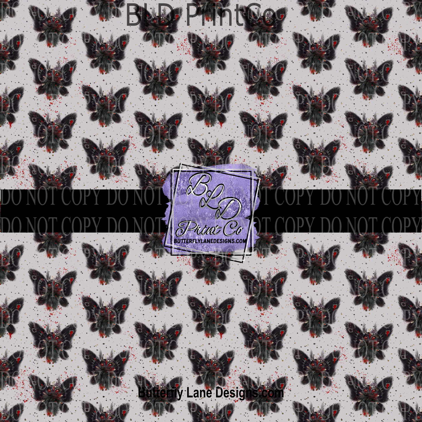 Spooky Moth-blood splatter- Halloween  PV 733   Patterned Vinyl