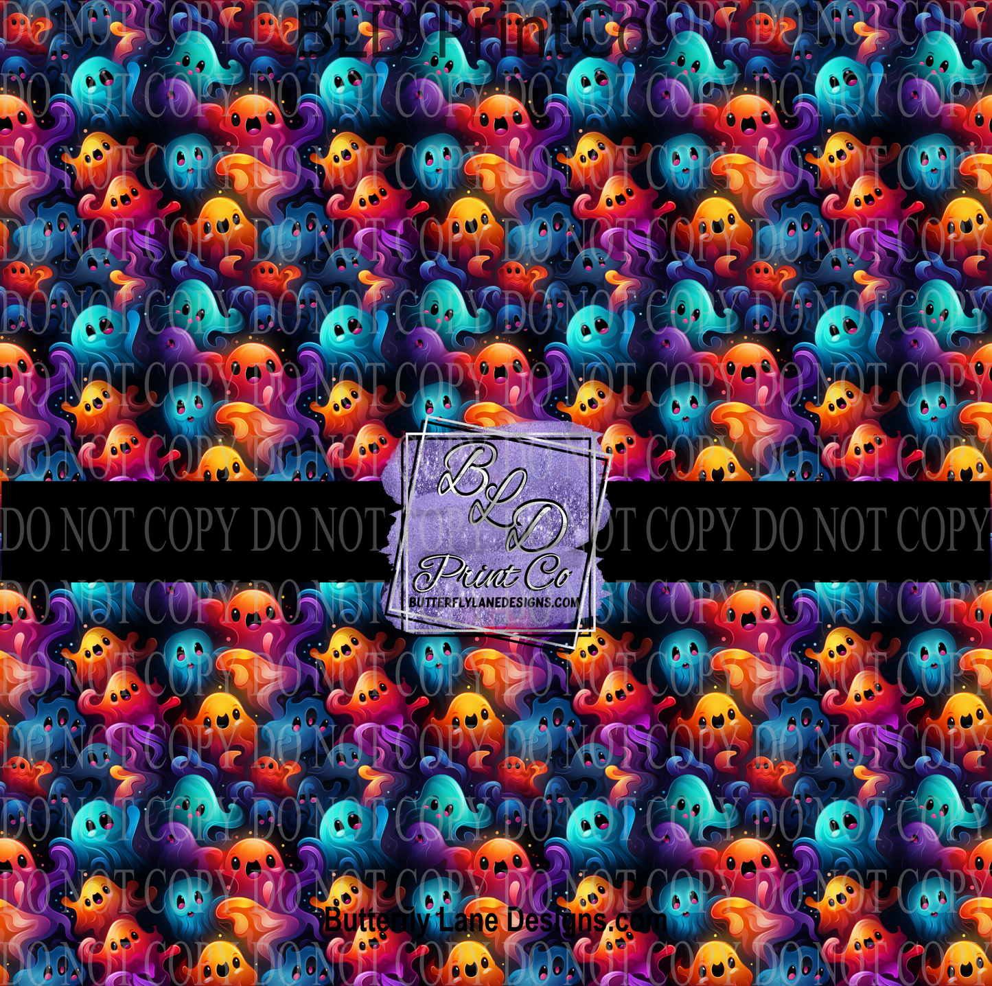 Spooky Neon Ghosts -Halloween PV 706 Patterned Vinyl