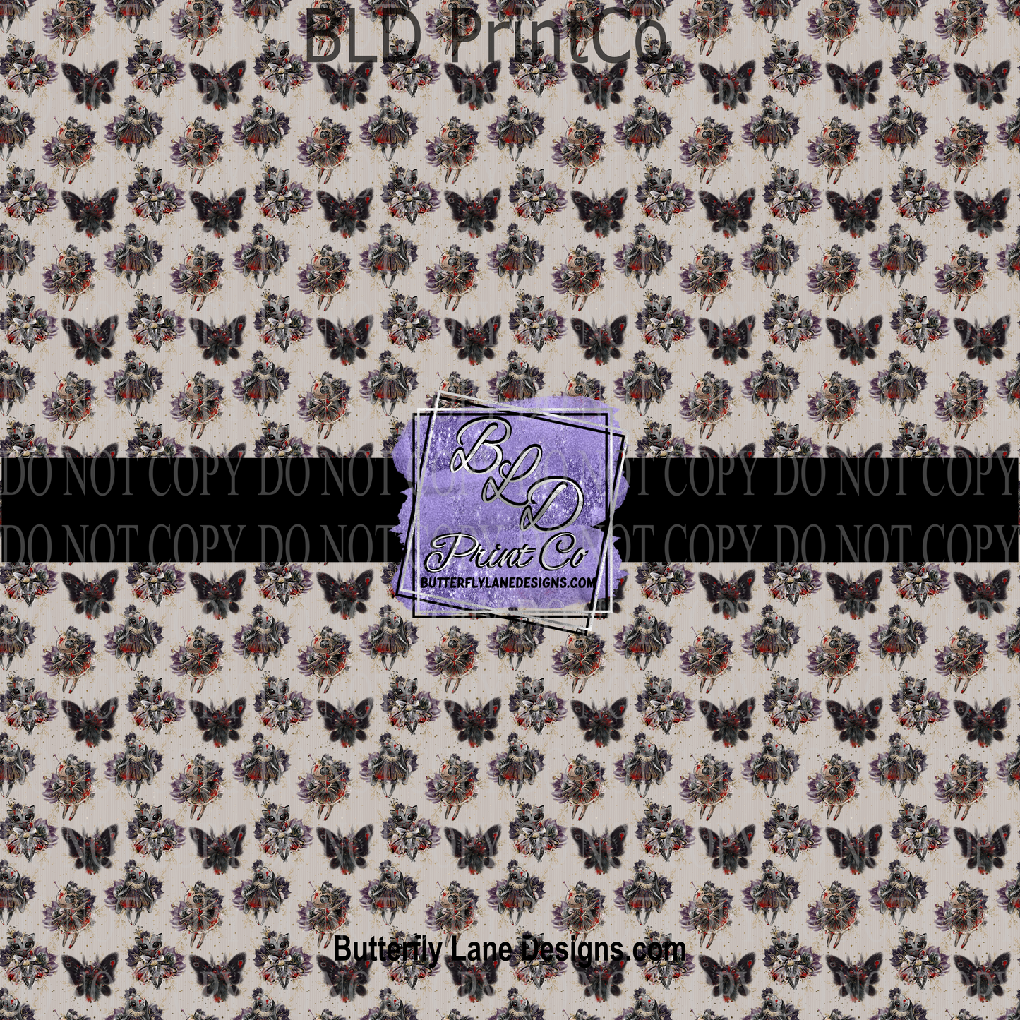 Spooky Rag Dolls- Light-Halloween  PV 731   Patterned Vinyl