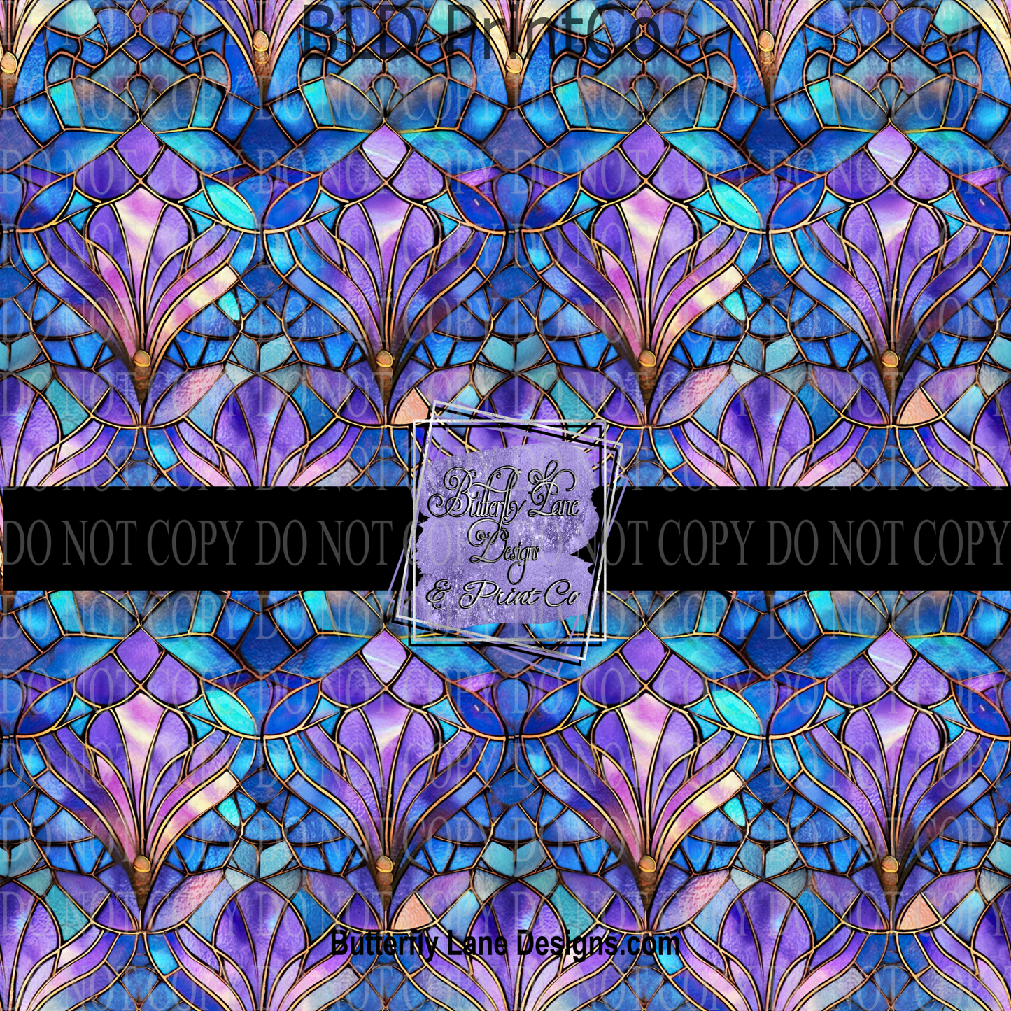 Stained Glass effect Abstract Dark pastel pattern 2 PV 606- Patterned Vinyl