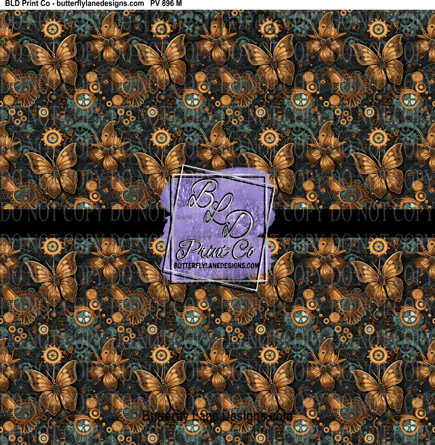 SteamPunk Butterflies- 15 - PV 896 Patterned Vinyl