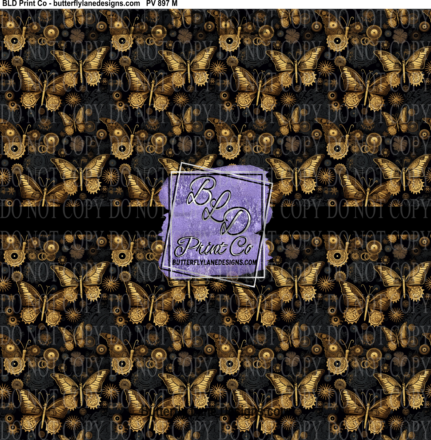SteamPunk Butterflies- 16 - PV 897 Patterned Vinyl