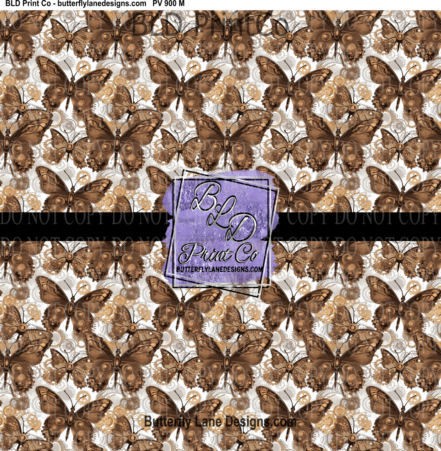 SteamPunk Butterflies- 19 - PV 900 Patterned Vinyl
