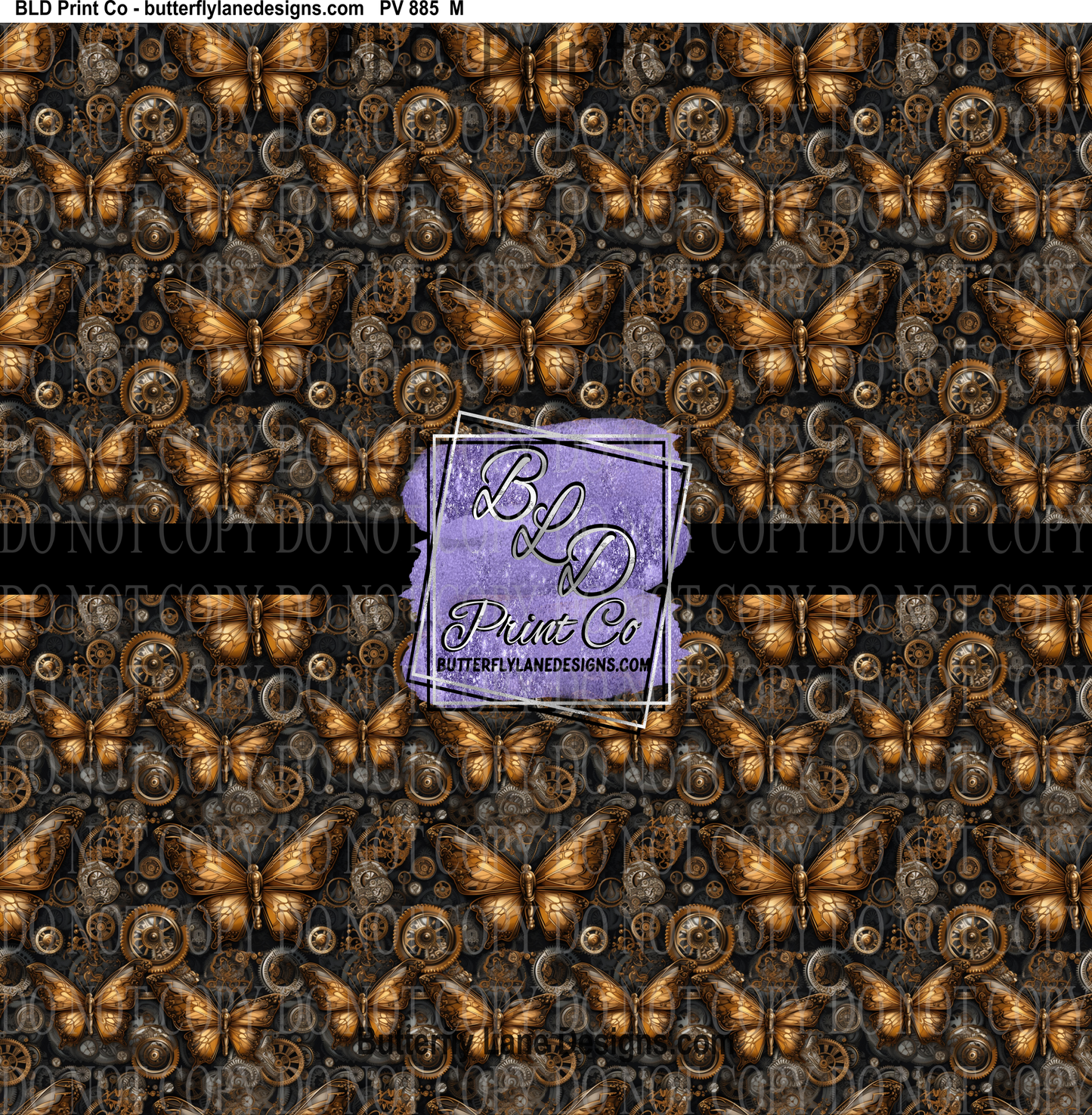 SteamPunk Butterflies- 4 - PV 885 Patterned Vinyl