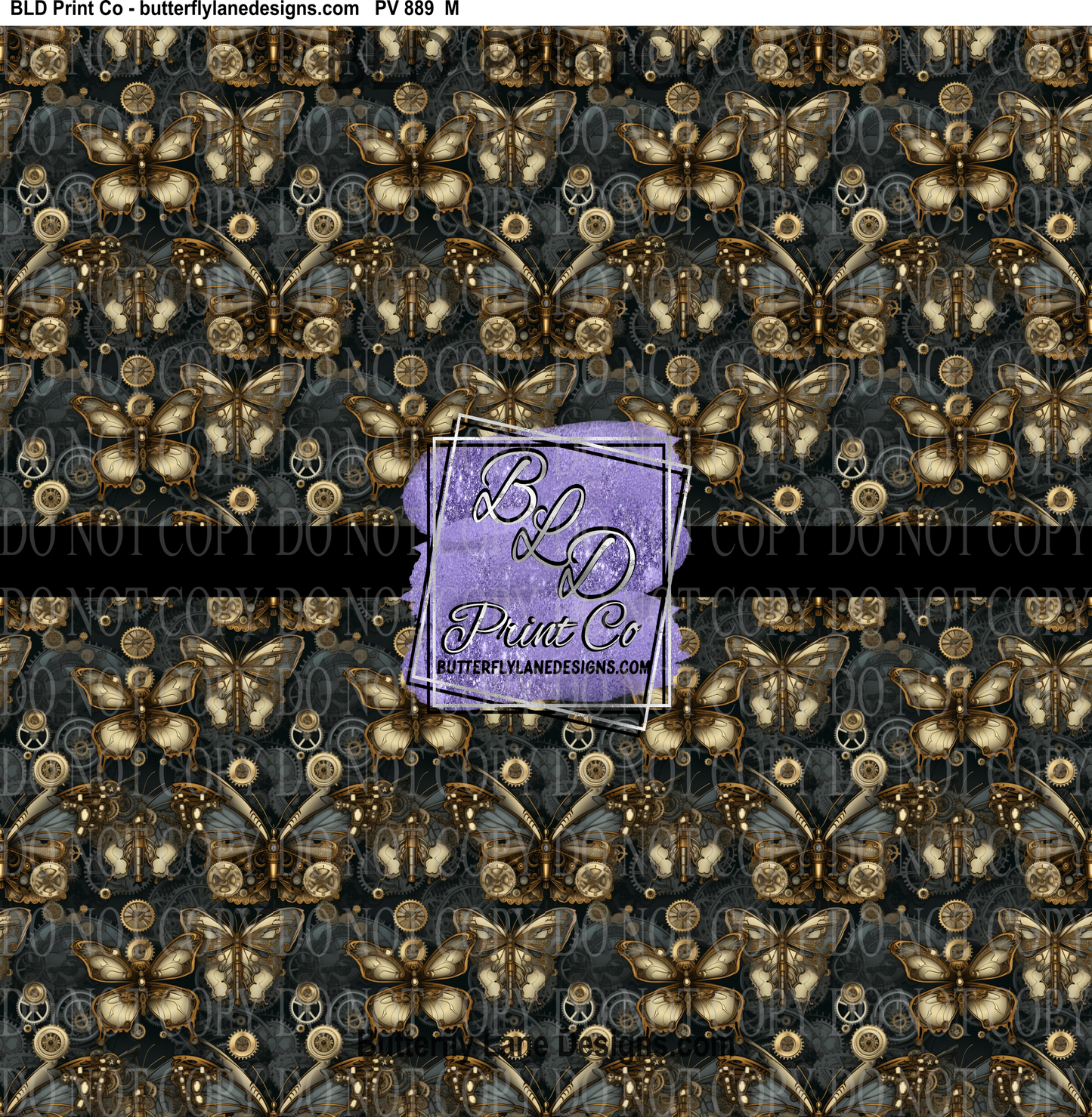 SteamPunk Butterflies- 8 - PV 889 Patterned Vinyl