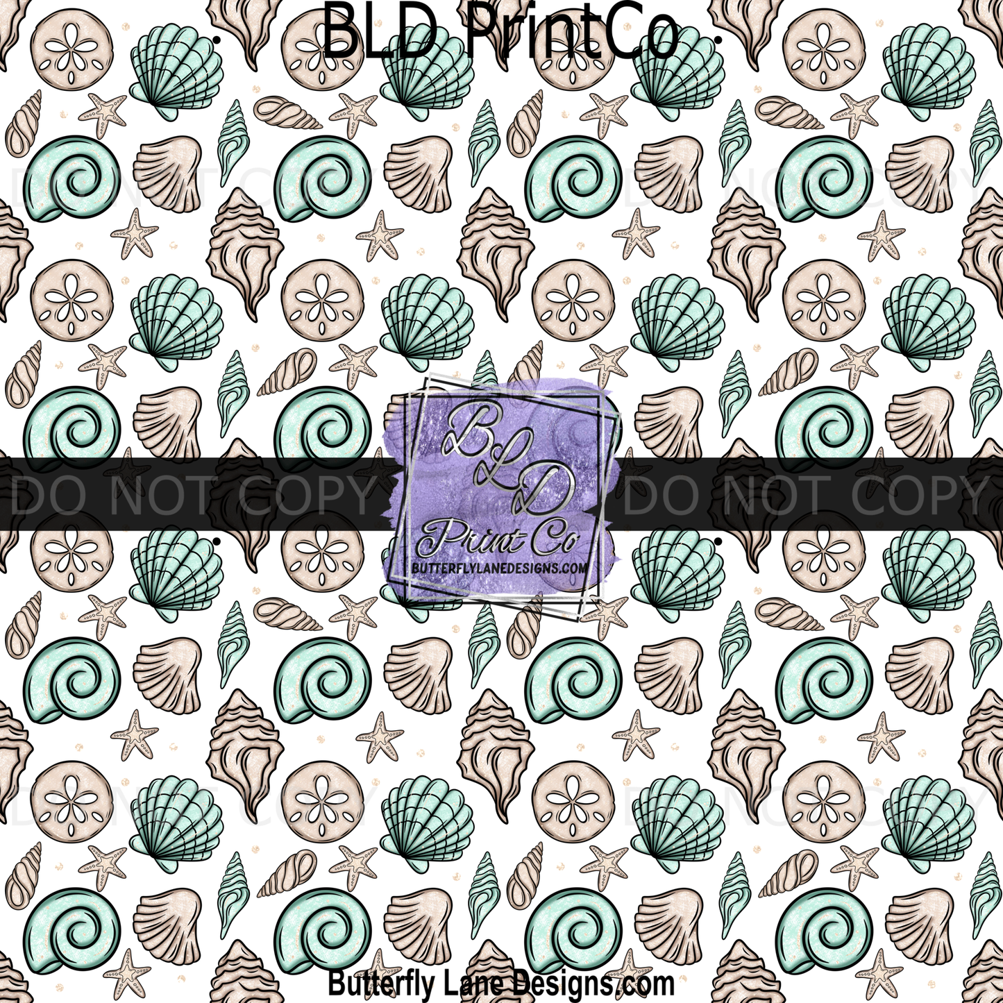 Summer -Ocean shells- teal BPV-105