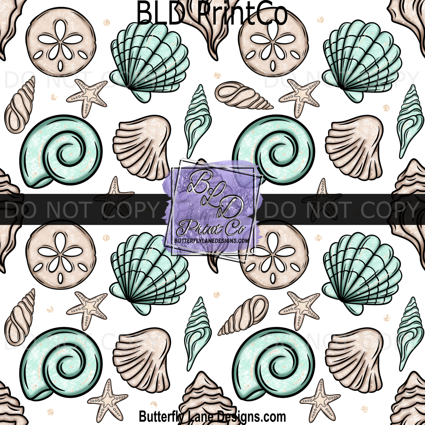 Summer -Ocean shells- teal BPV-105