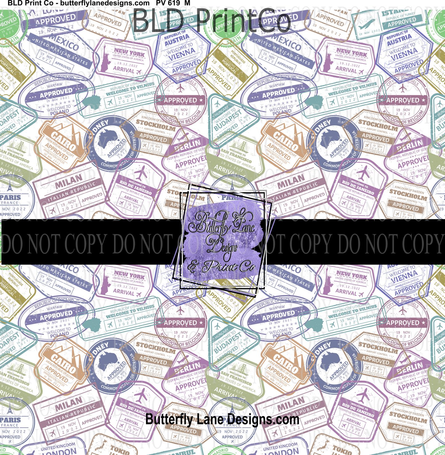 Travel the world   PV619- Patterned Vinyl