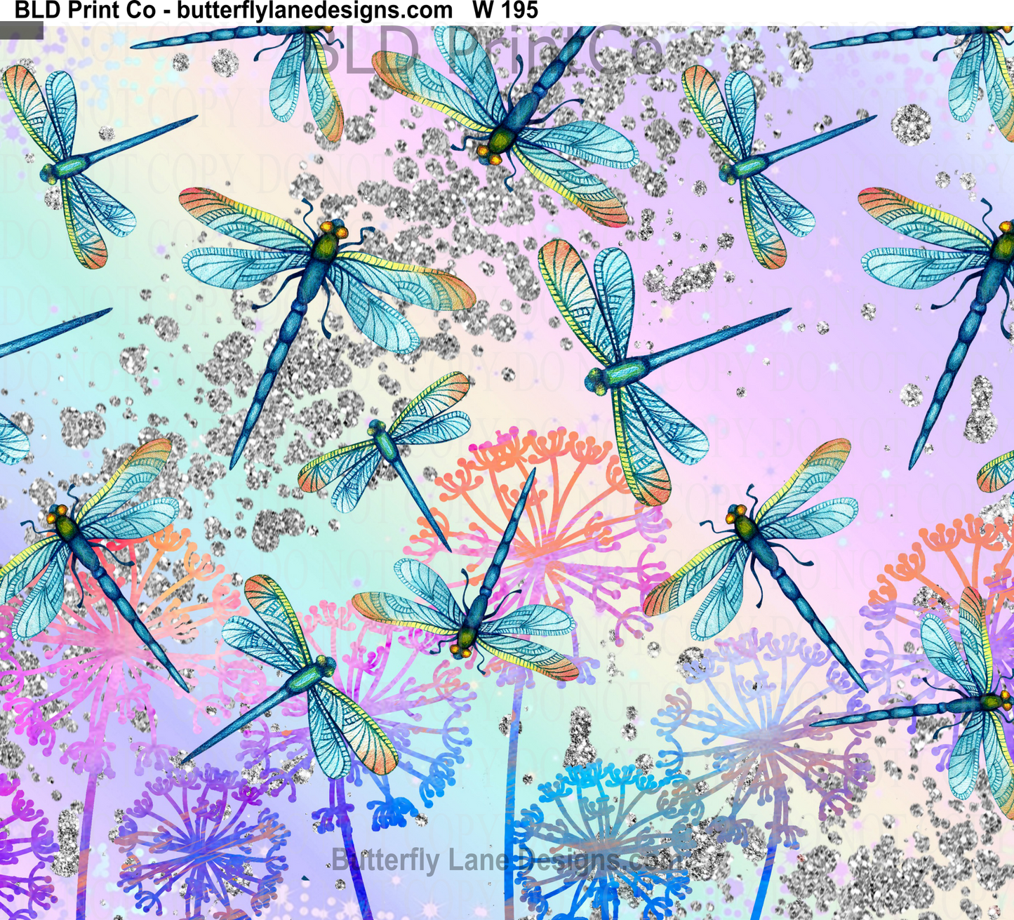 W195 Summer Dragonflies: Tumbler wrap