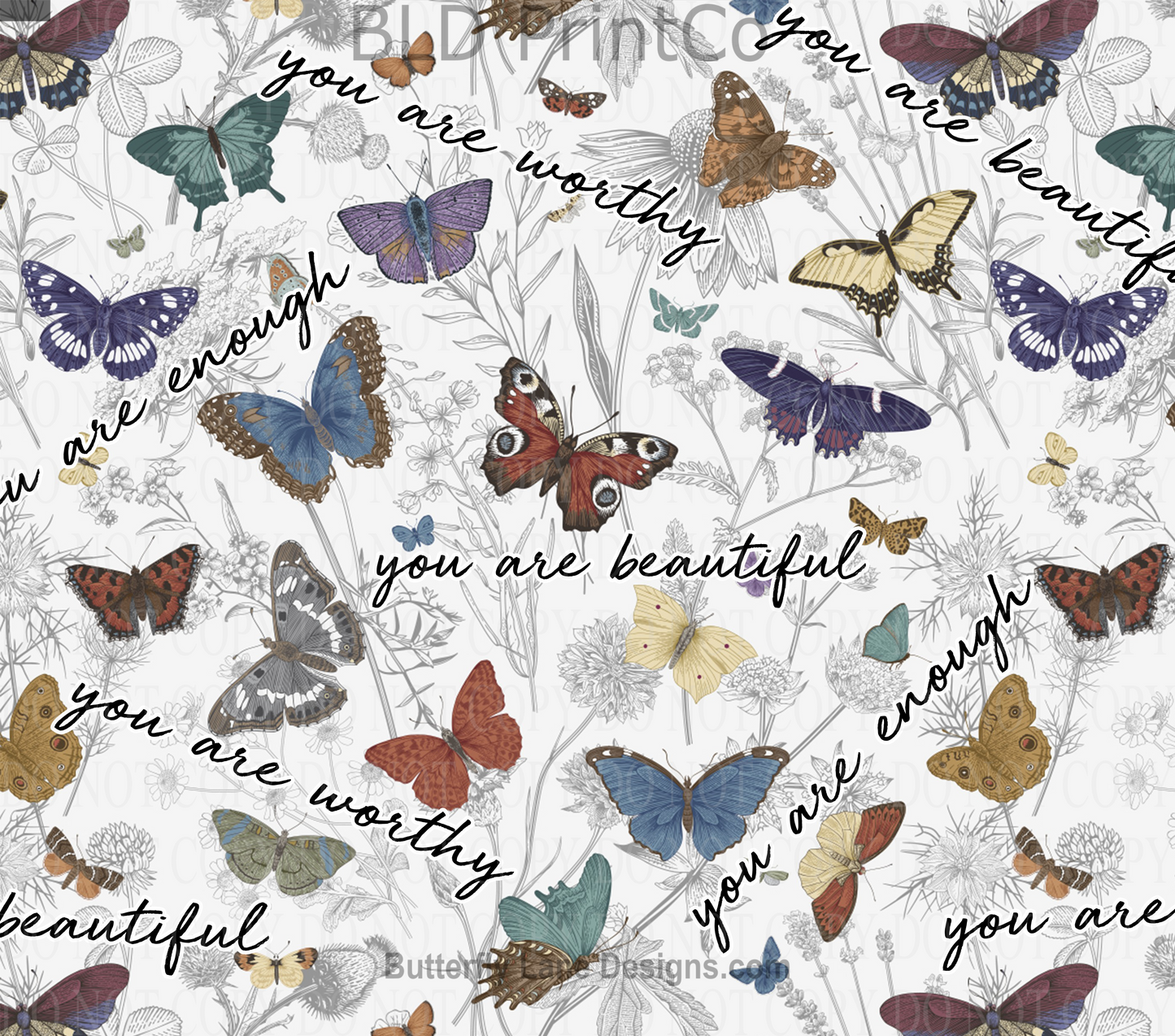 W196 You are worthy- Positive affirmations : Tumbler wrap