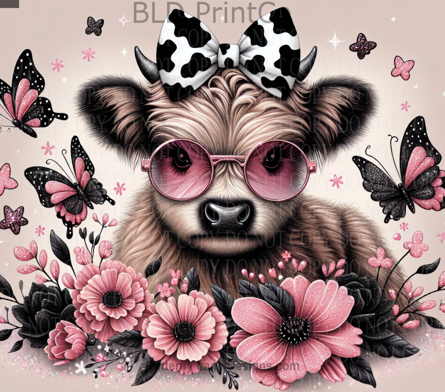 W224 Highland Baby Cow: Tumbler wrap