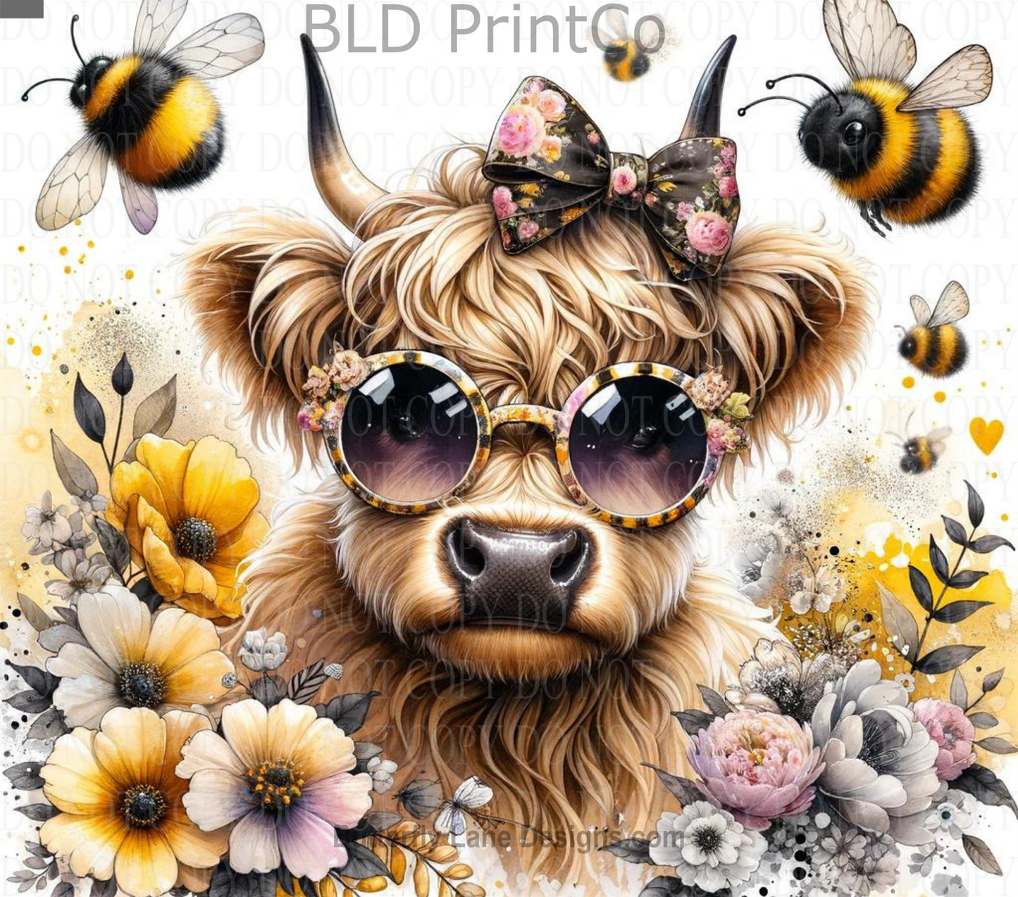 W225 Highland Baby Cow: Tumbler wrap