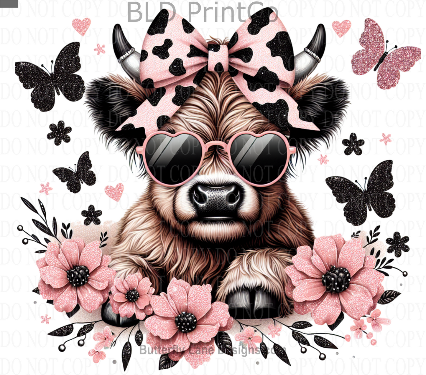 W226 Highland Baby cow: Tumbler wrap