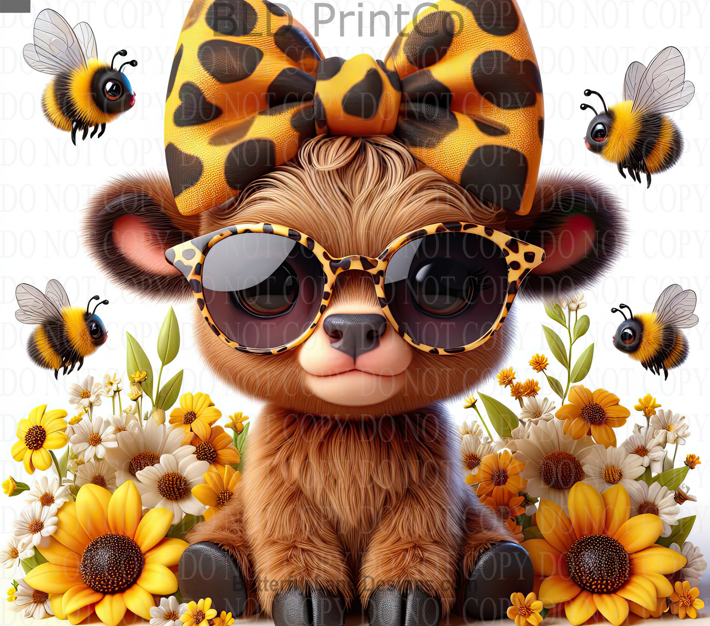 W227 Highland Baby cow: Tumbler wrap