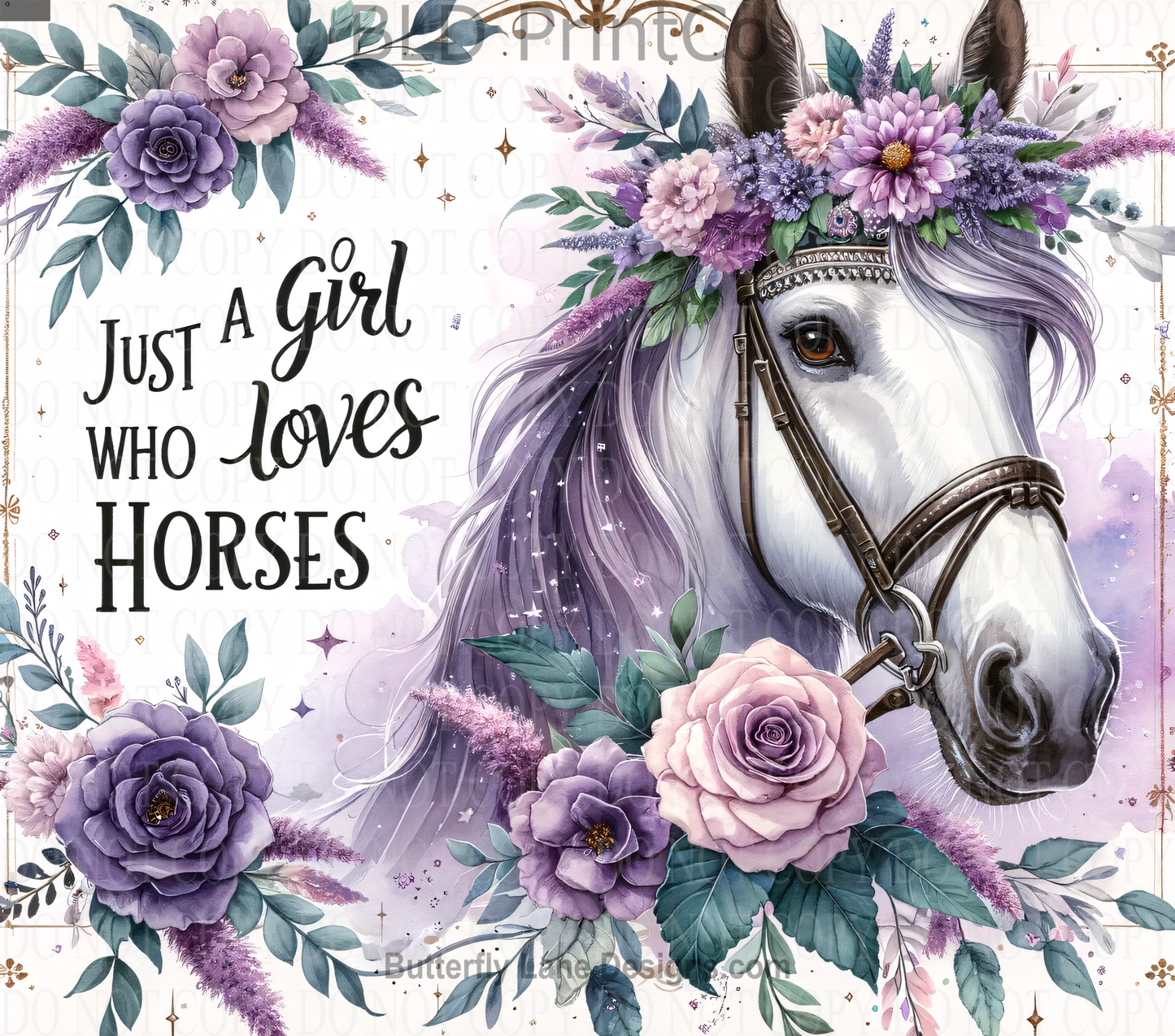 W271 Just a girl who loves horses : Tumbler wrap