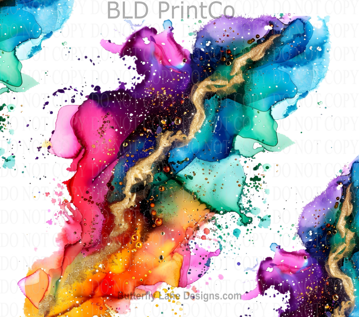 W301 Alcohol Ink Effect