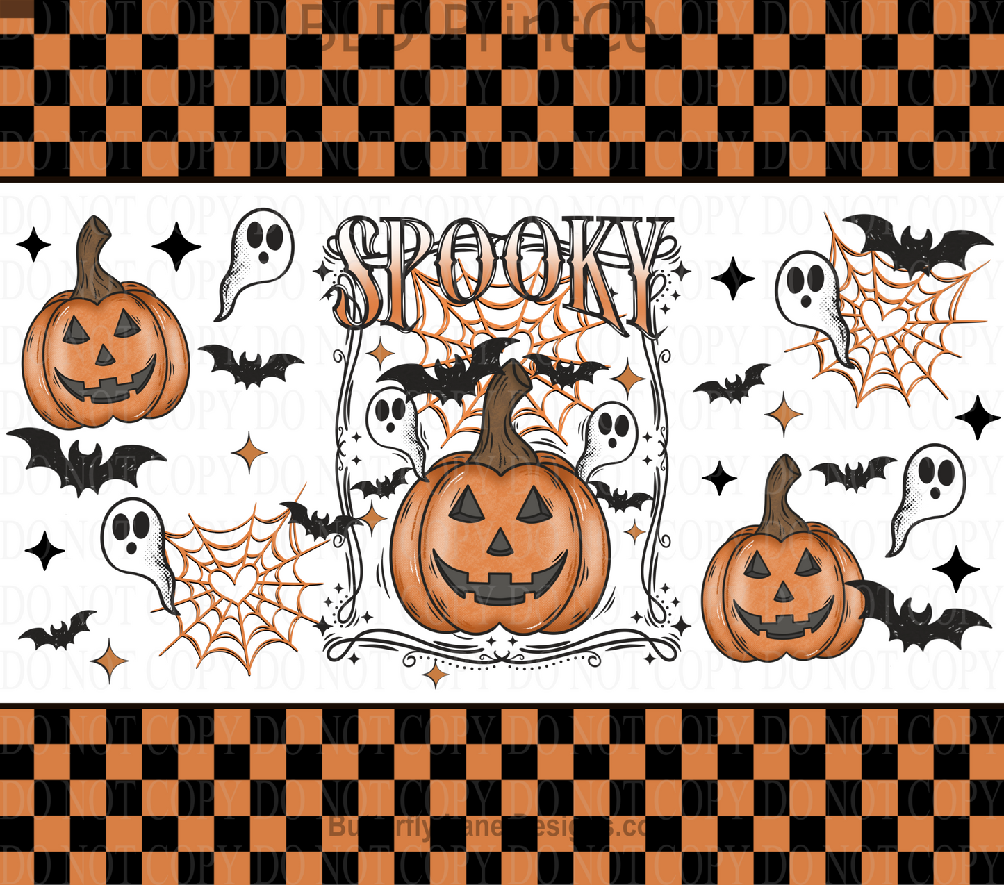 W317 Spooky Fall checkers