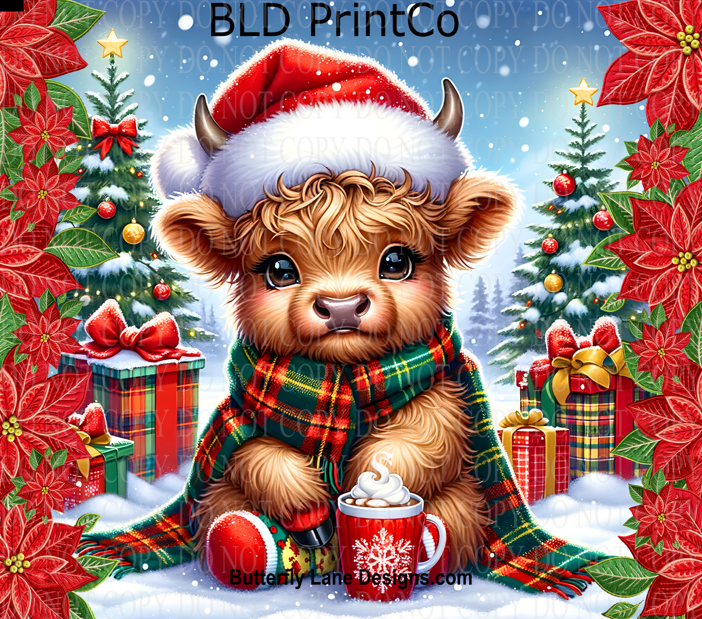 W366 baby highland with hot cocoa