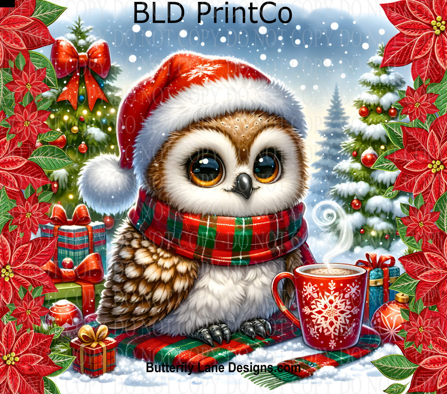 W374 Christmas owl
