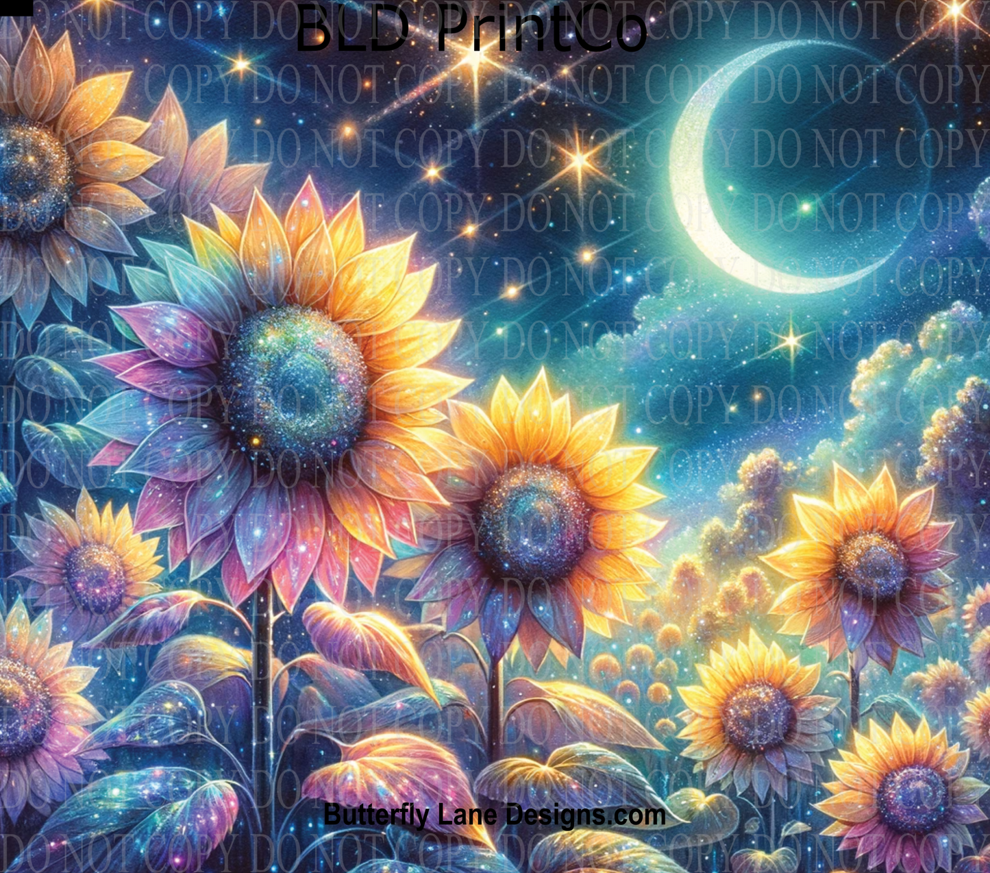 W490 Mystic Moonlit sunflowers