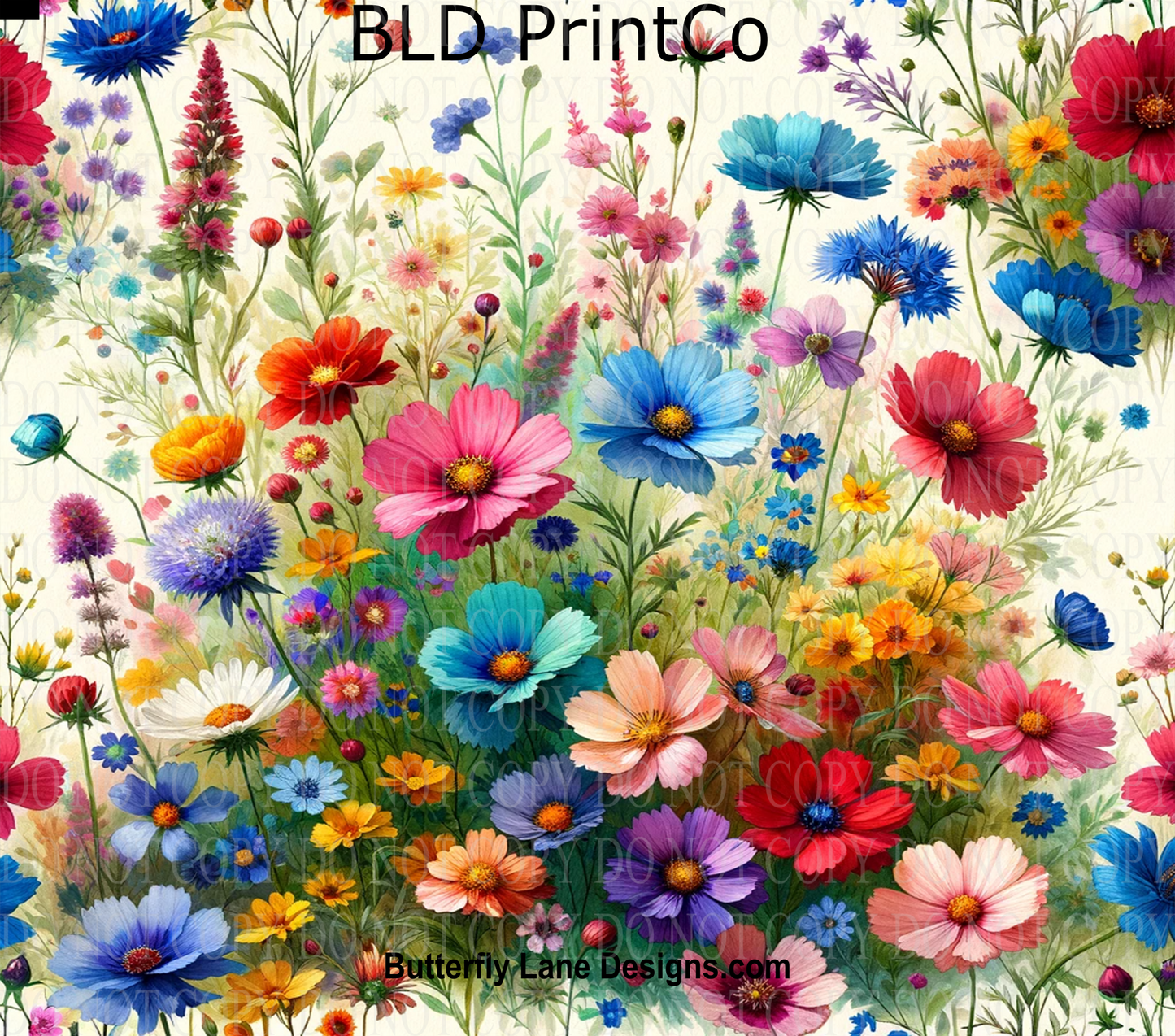 W492 Rainbow Colored florals