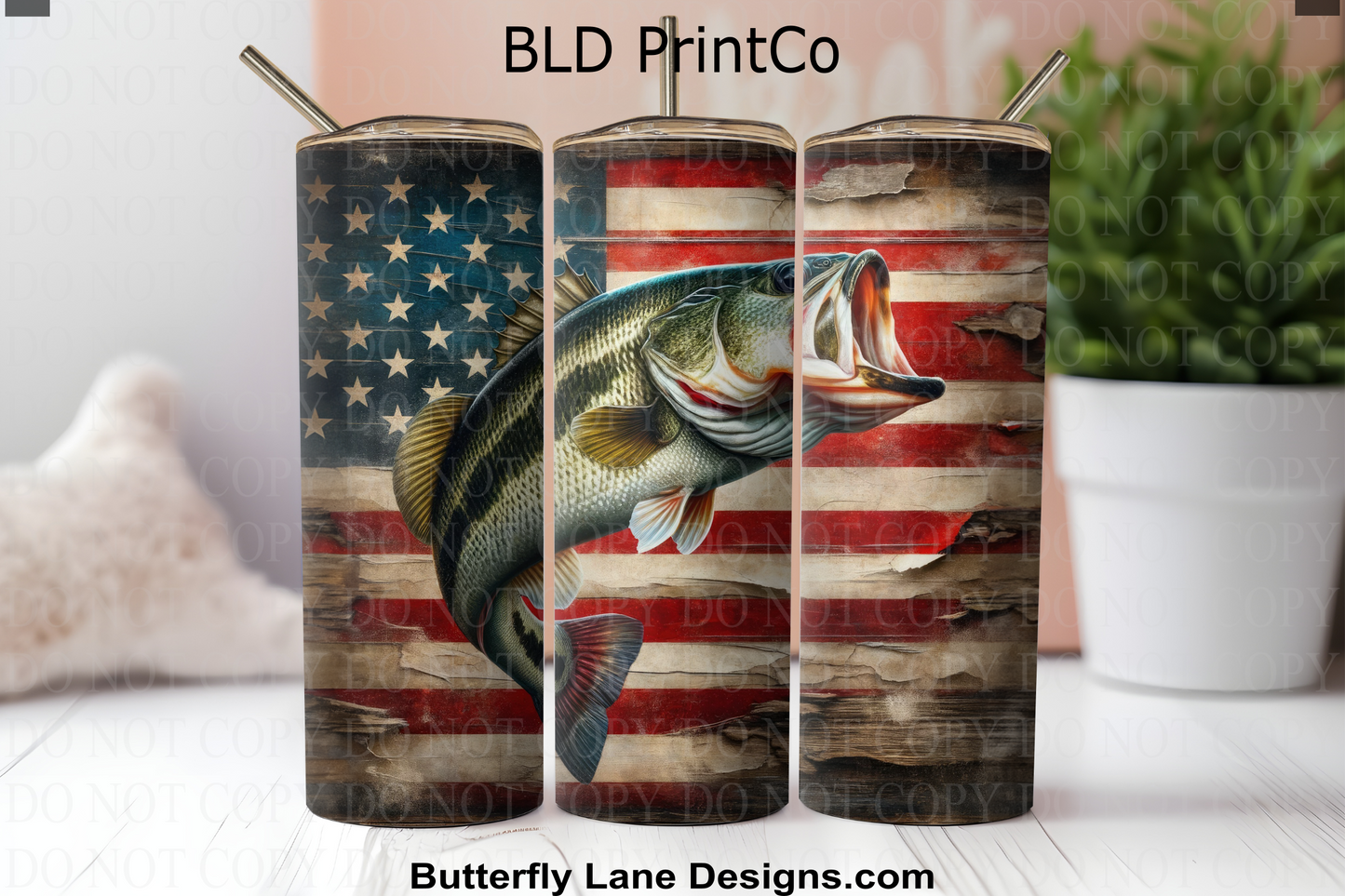 W564 American Flag Fish