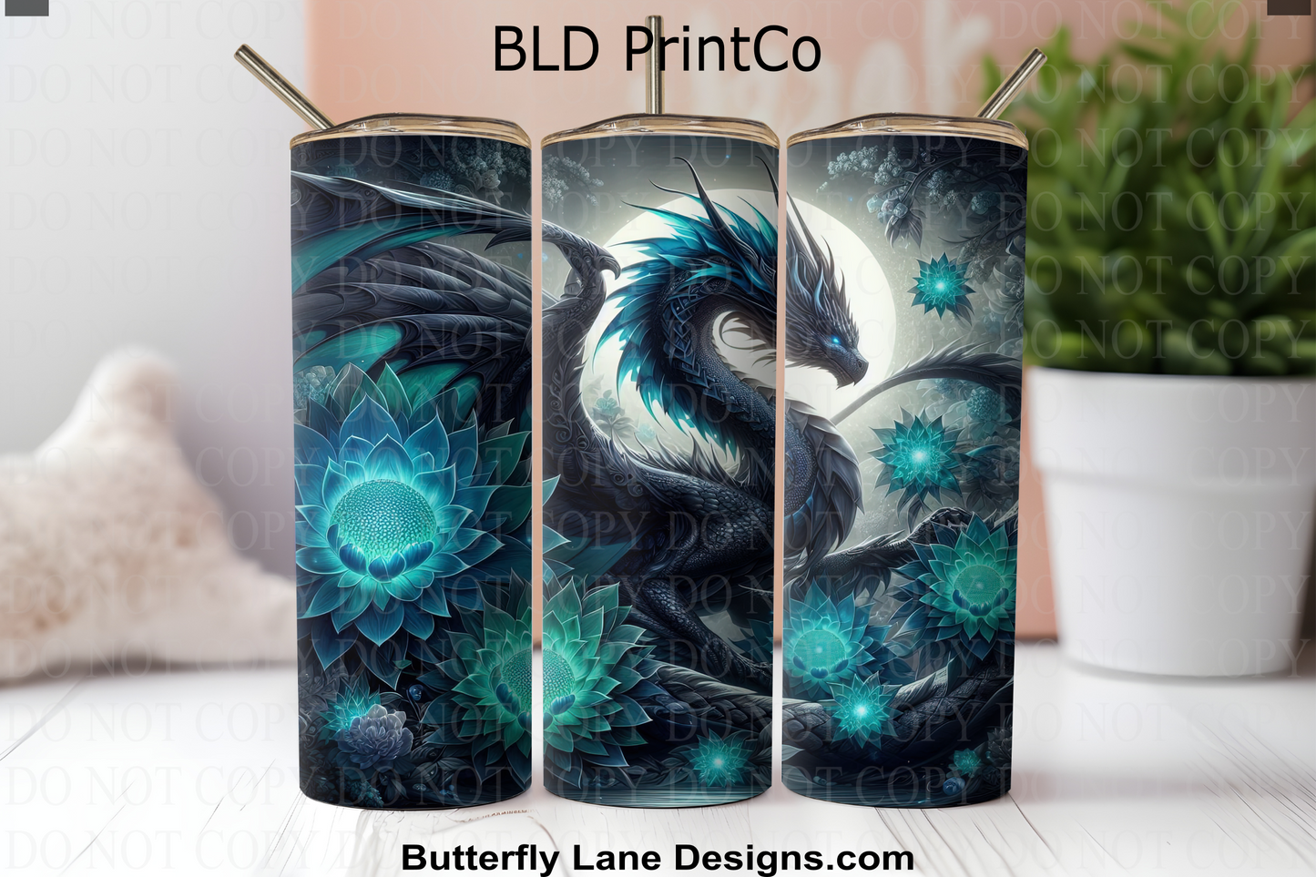 W585 Midnight Dragon- Black & Turquoise