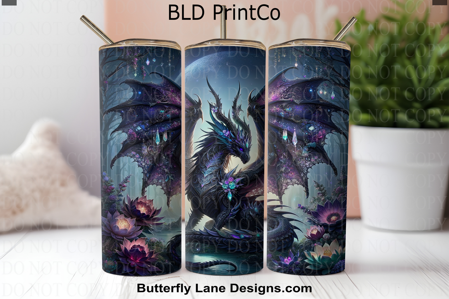 W626 Mystic Dark Floral Dragon