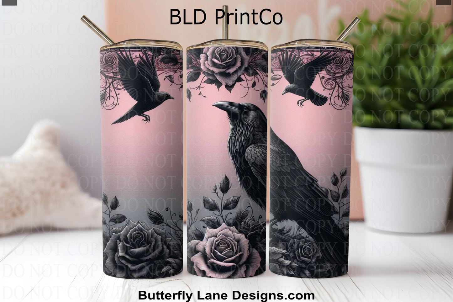 W858 Pink & Grey- Ravens