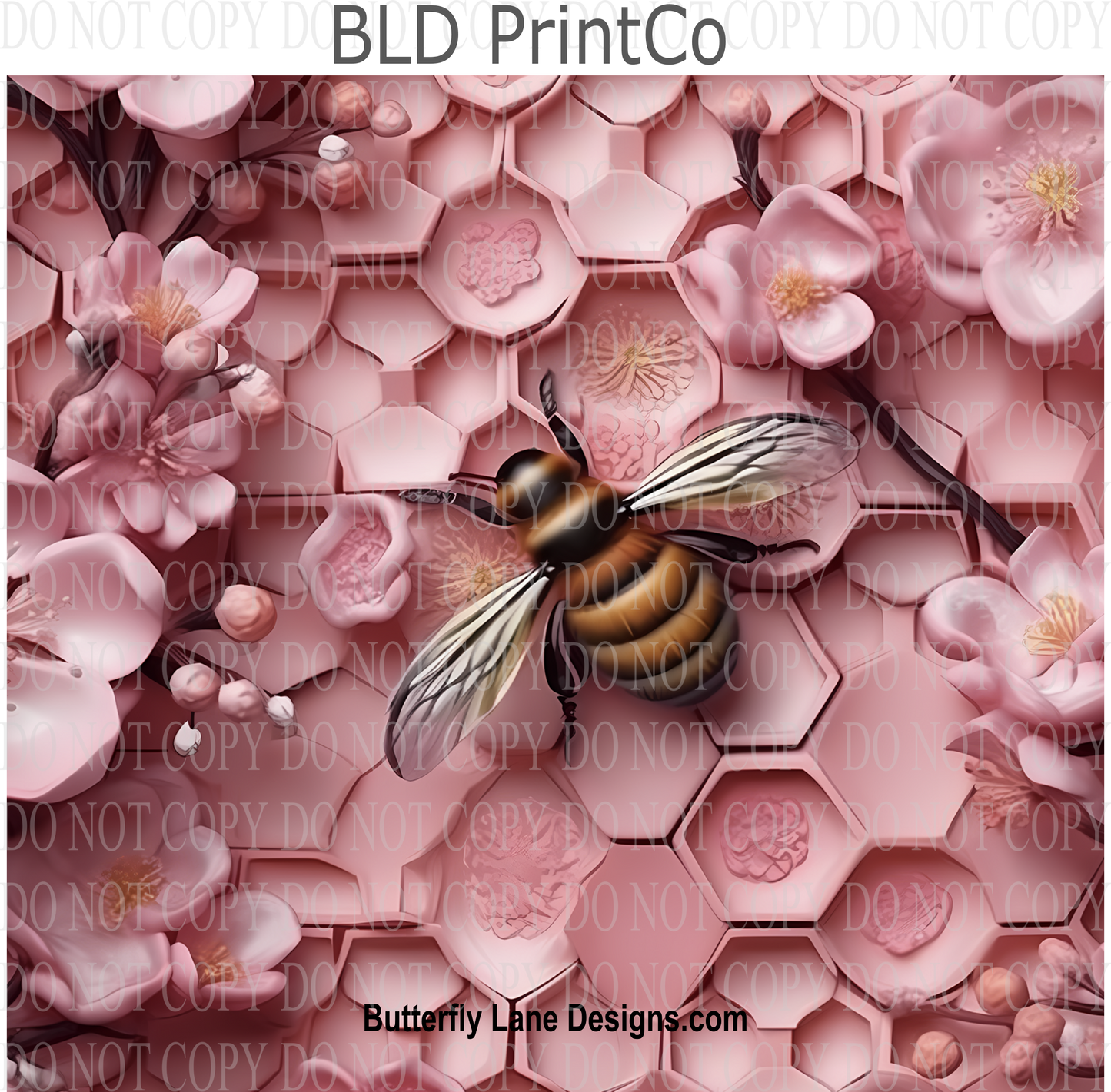 Pink Cherry blossom with Bee Honey Comb- W88