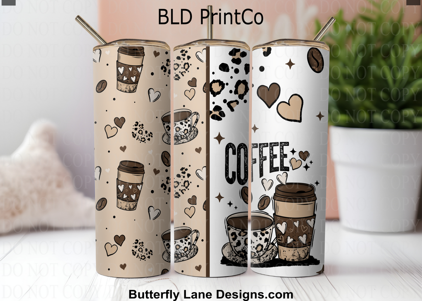 W923 Coffee theme- cheetah print